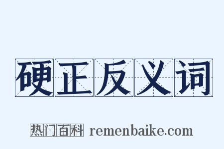 硬正反义词是什么意思的图片